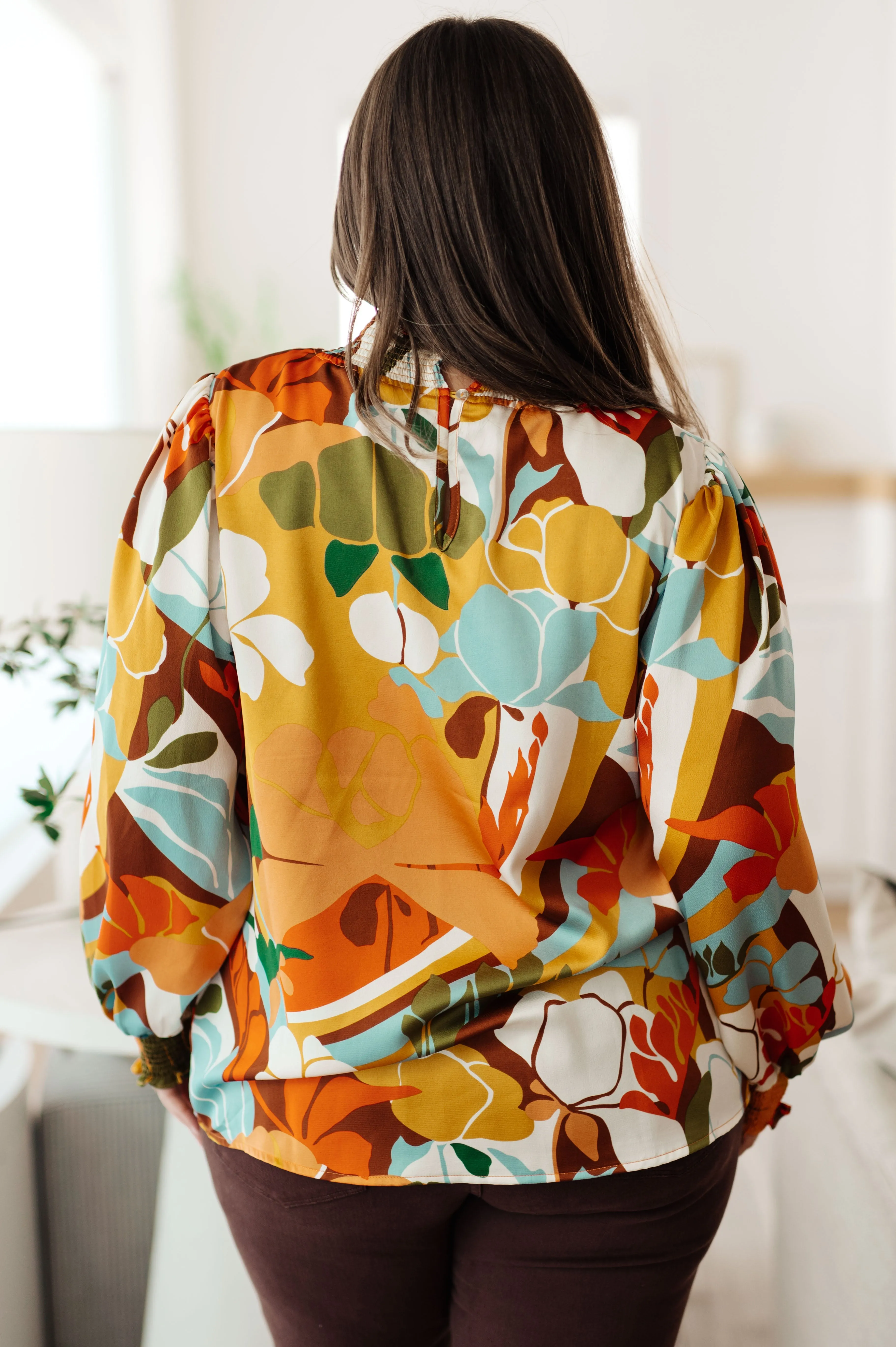 All Together Now Mock Neck Blouse - Jodifl