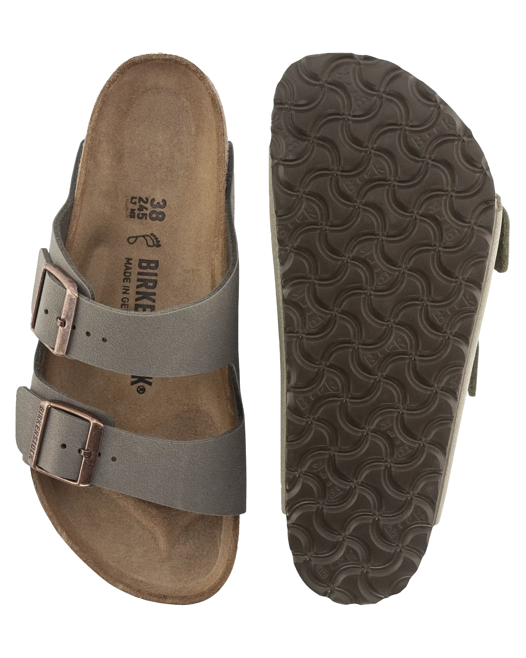 Arizona Birko Flor Sandals in Stone