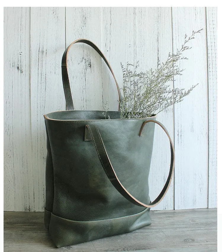 BOOPDO DESIGN LEATHER AND SUEDE TOTE BAG