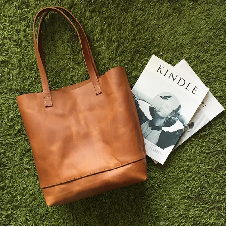 BOOPDO DESIGN LEATHER AND SUEDE TOTE BAG