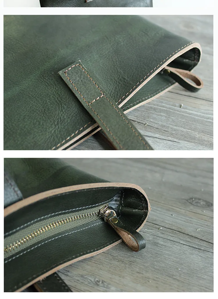 BOOPDO DESIGN LEATHER AND SUEDE TOTE BAG