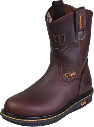 CEBU | Comfort Steel Toe | Boots For Men | Handcrafted | High-Traction Soles | Resistant | For Professional Jobs | 7 US | Brown