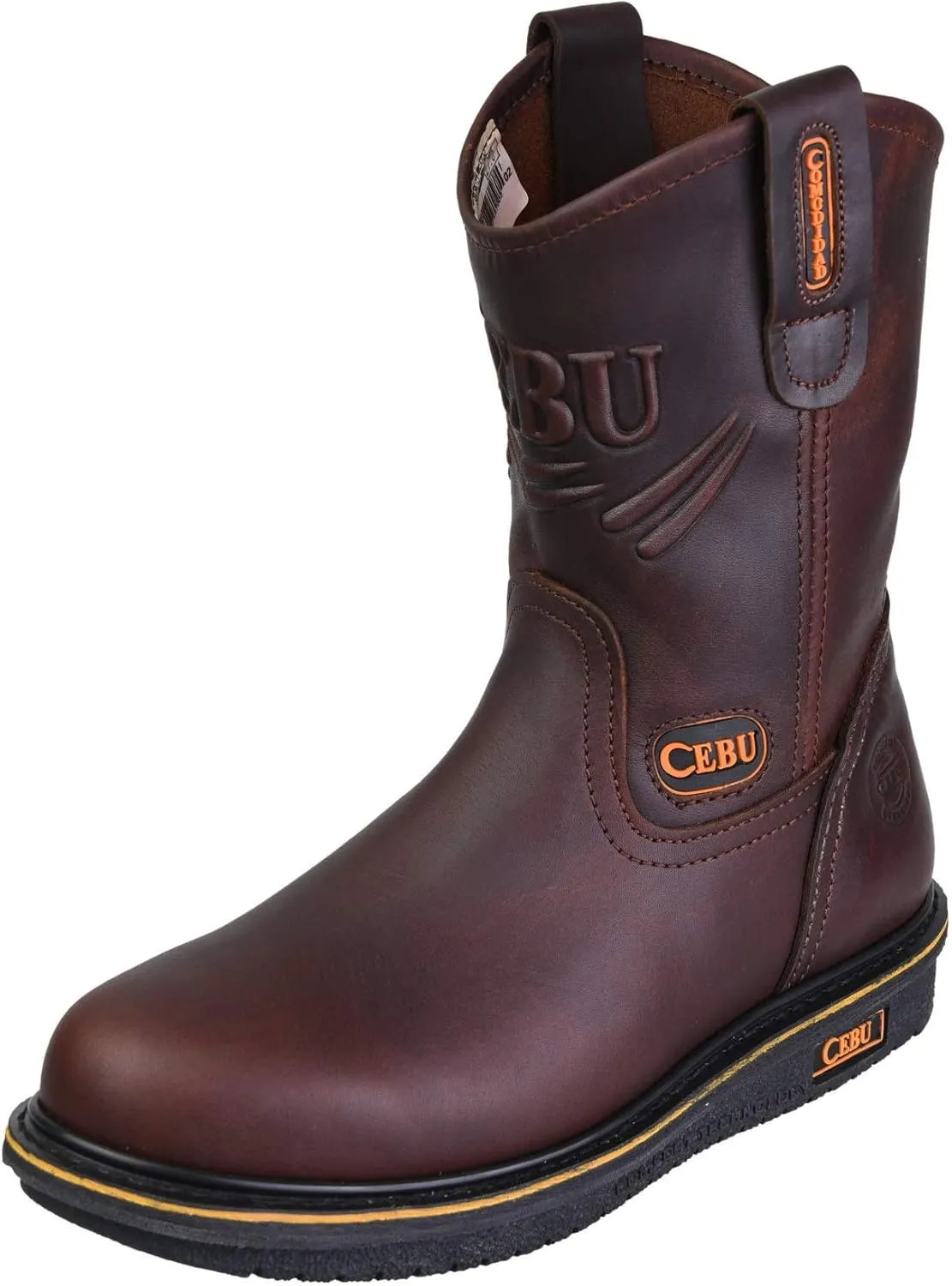 CEBU | Comfort Steel Toe | Boots For Men | Handcrafted | High-Traction Soles | Resistant | For Professional Jobs | 7 US | Brown