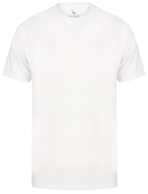 Clancy Basic Cotton Crew Neck T-Shirt In Optic White - South Shore