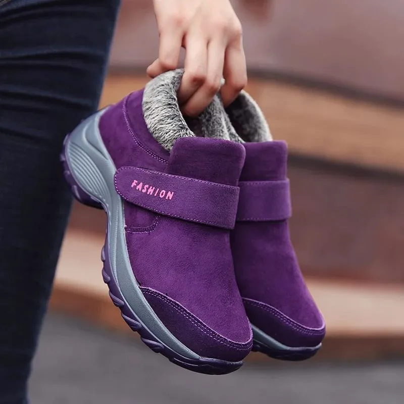 Cuzcare Women Plush Orthopedic Ankle Hiking Boots