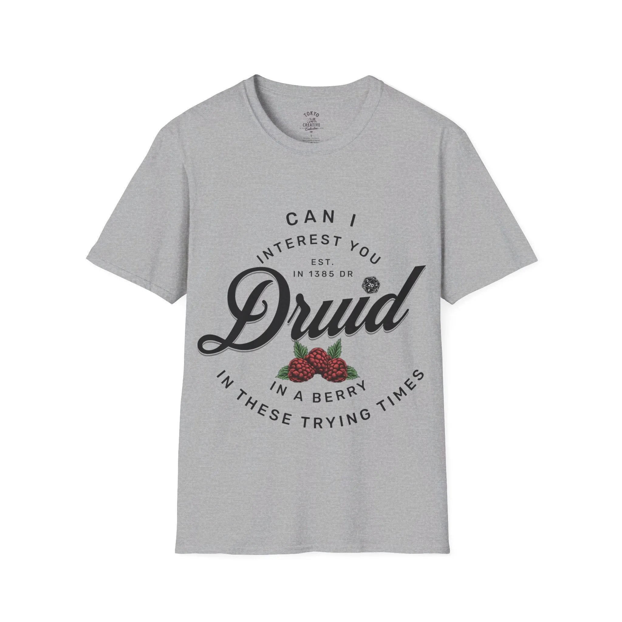 Druid Berry Shirt - "Can I Interest You in a Berry in These Trying Times?" RPG Tee for Gamers and Nature Lovers