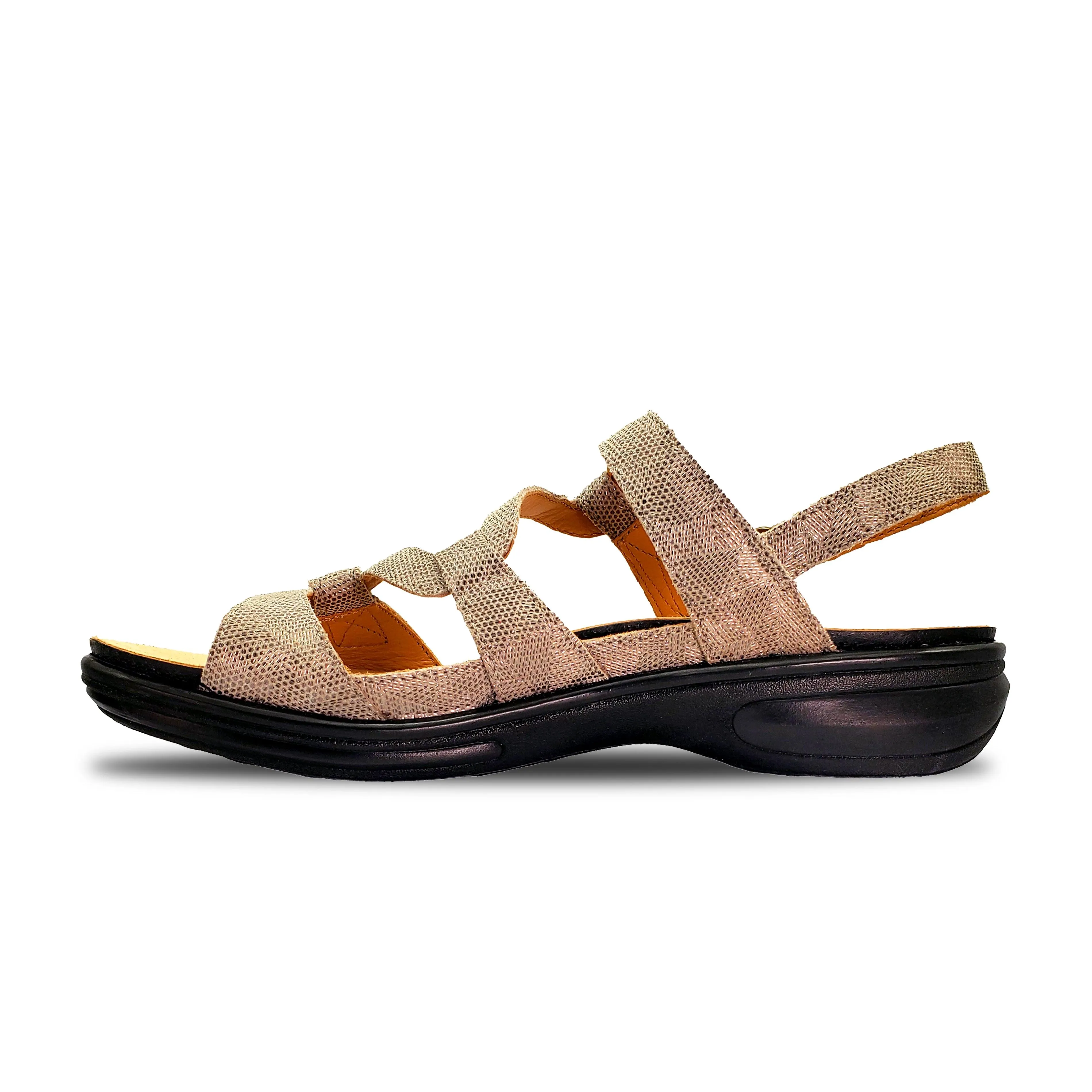 Emerald 3 Strap Leather Sandals