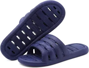 FINLEEO Shower Sandals with Drainage Holes - Quick Drying Bathroom & Gym Slippers for Men and Women