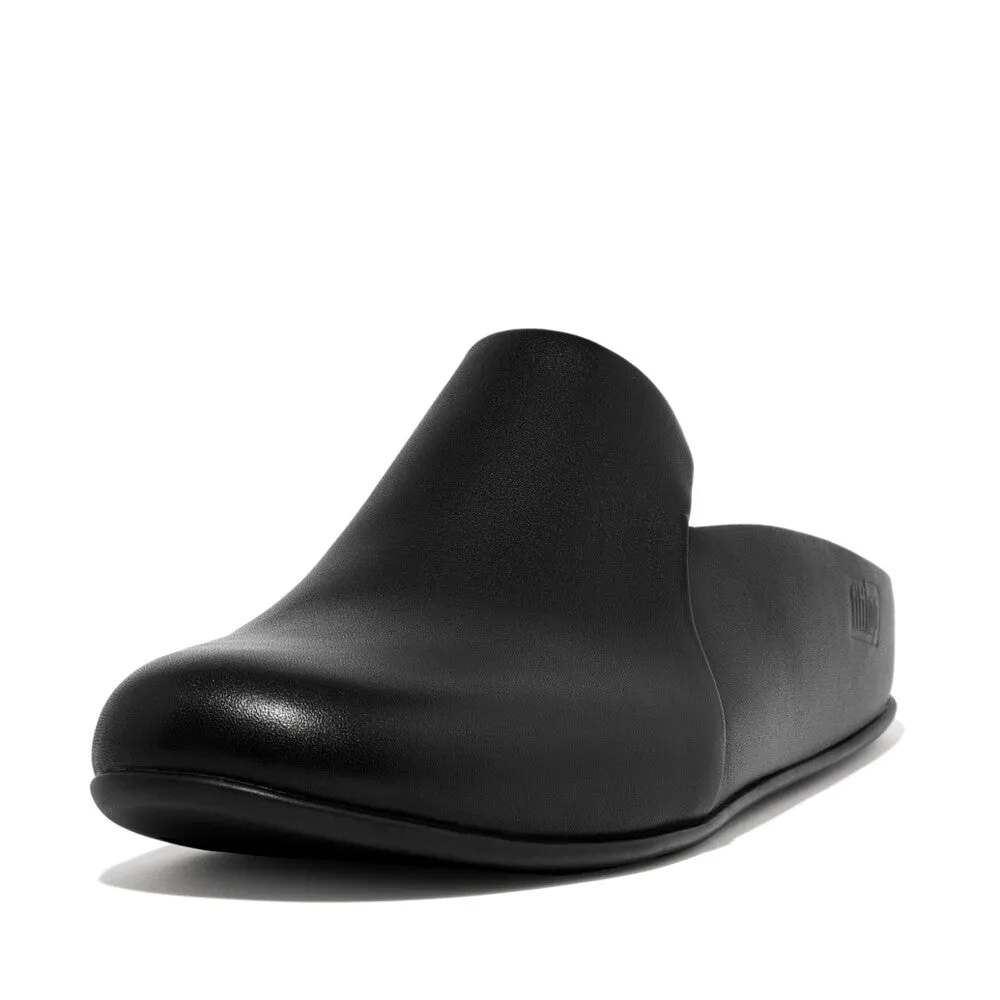 FitFlop Chrissie II Haus Leather Slippers Black