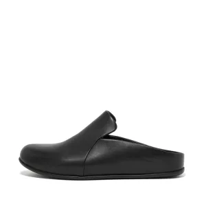 FitFlop Chrissie II Haus Leather Slippers Black