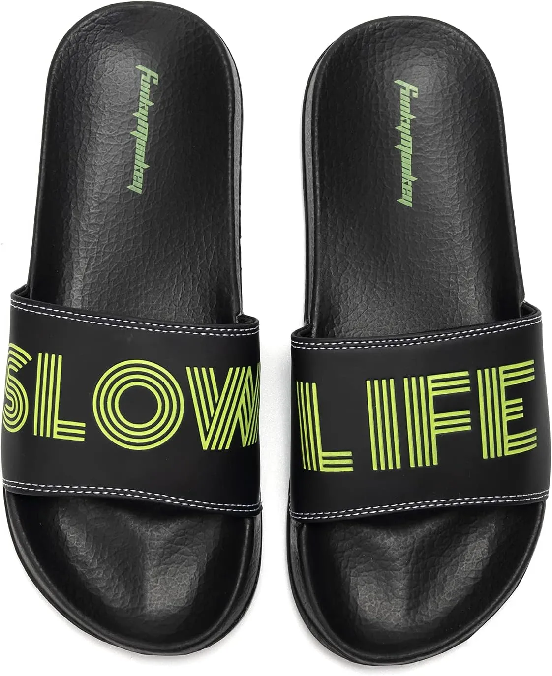 FUNKYMONKEY Men's Casual Sandal Slippers Outdoor Indoor Slide for Men