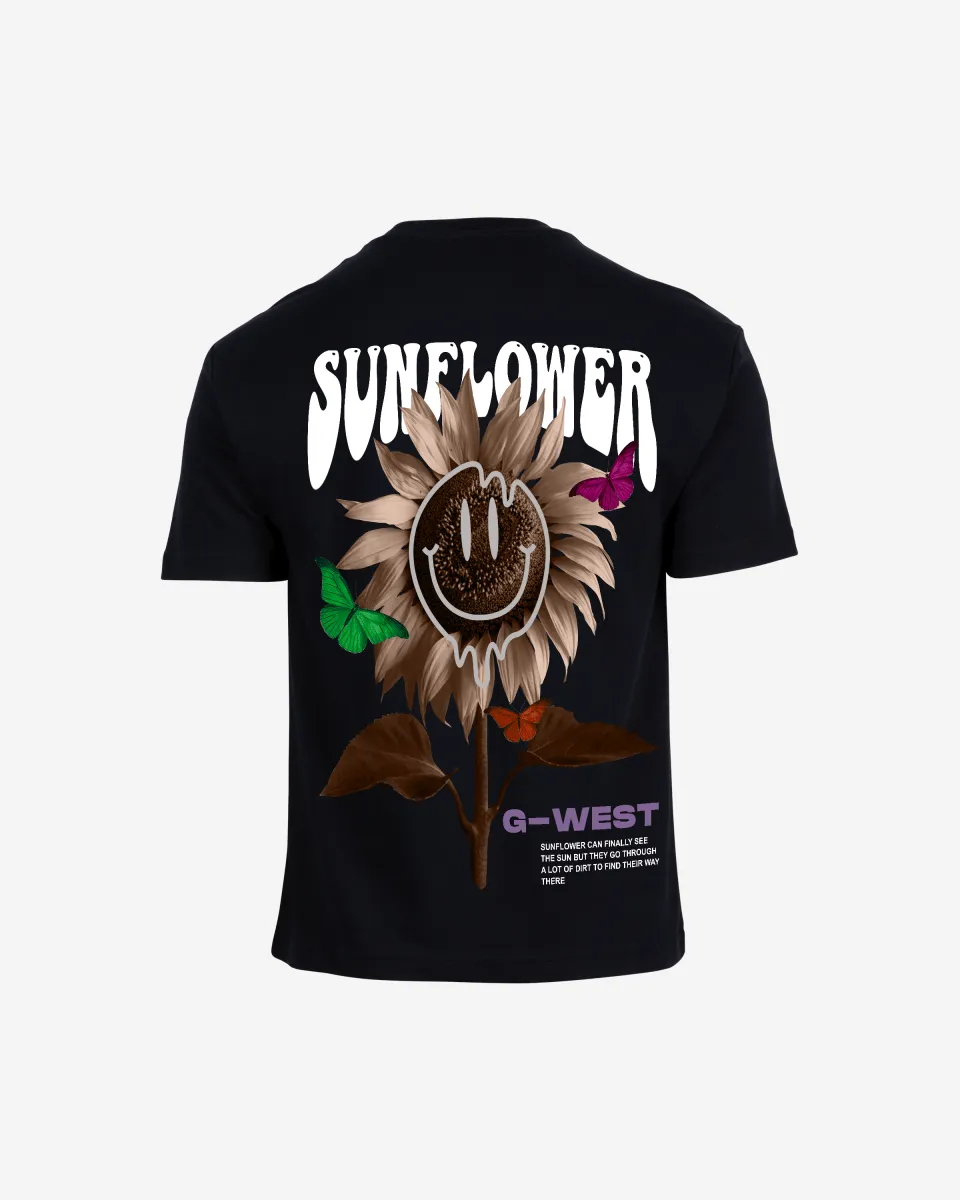 G West Oversized Sunflower Life Style T Shirt