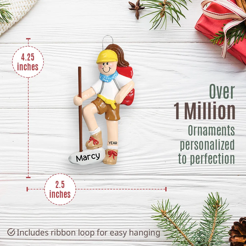 Girl Scout / Hiking Personalized Ornament
