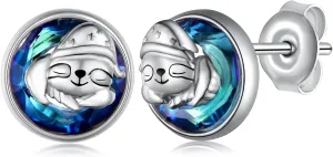 Goat/Highland Cow/Axolotl/Cat/Seal/Frog Stud Earrings Sterling Silver Animal Stud Earrings Animal Jewelry Gifts for Women