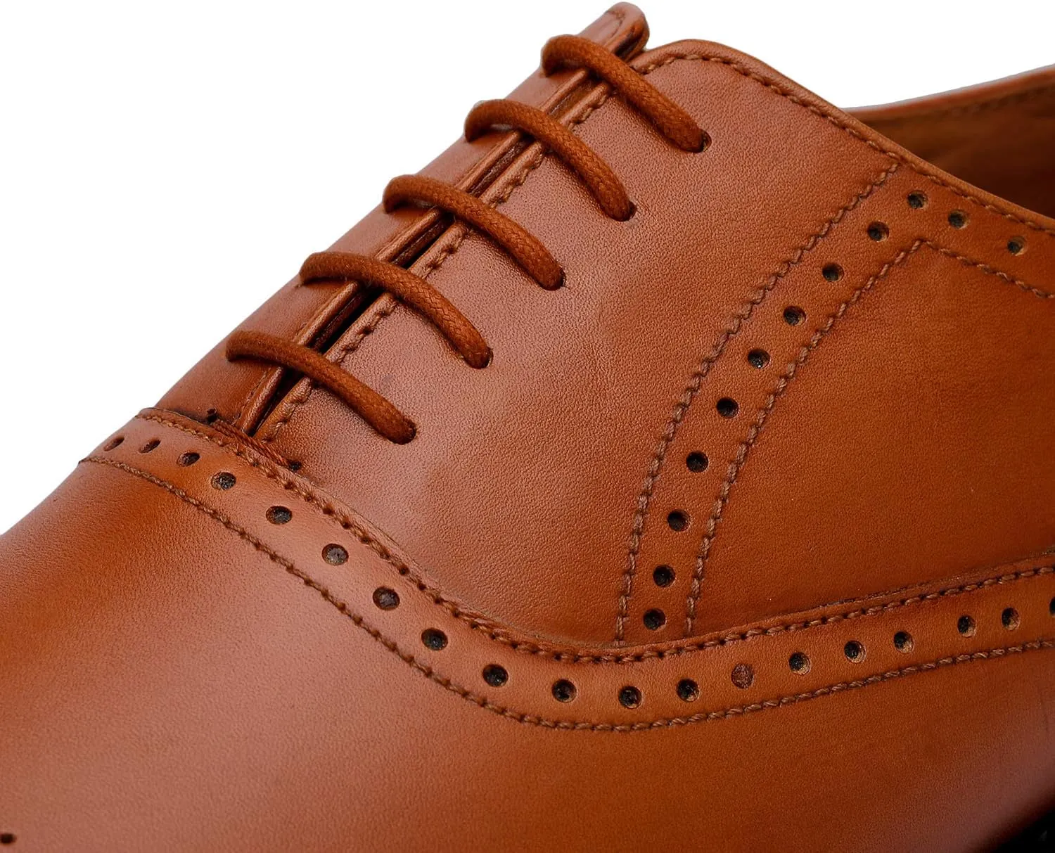 Handmade Brogue Oxford Goodyear Welted Genuine Leather Lace up Dress Shoes