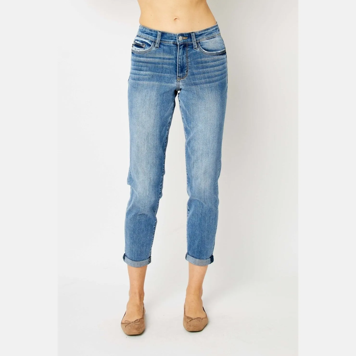 Hazel Cuffed Hem Slim Jeans