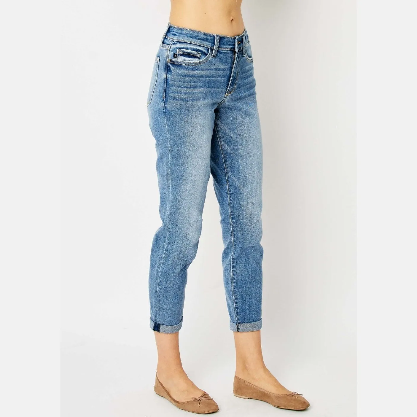 Hazel Cuffed Hem Slim Jeans