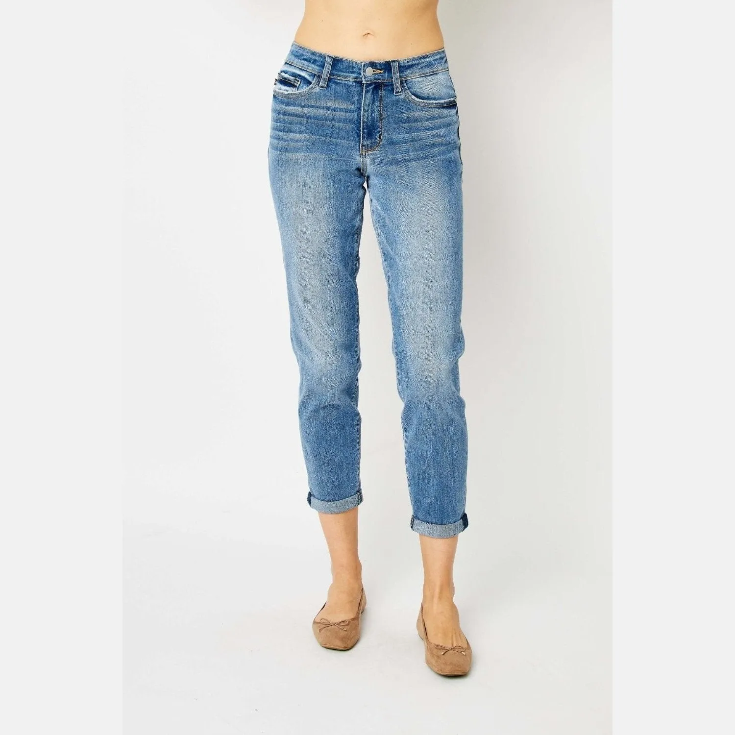 Hazel Cuffed Hem Slim Jeans
