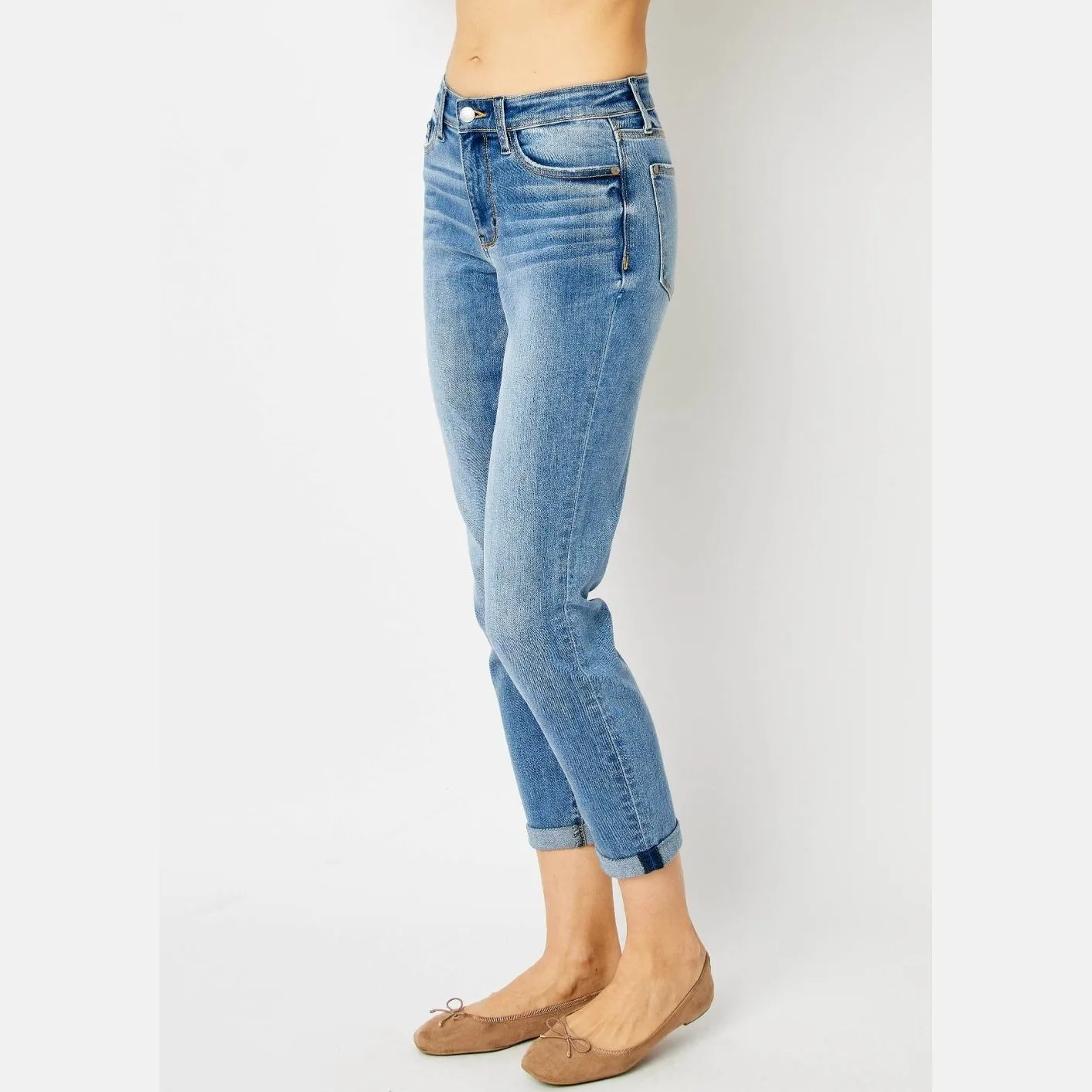 Hazel Cuffed Hem Slim Jeans