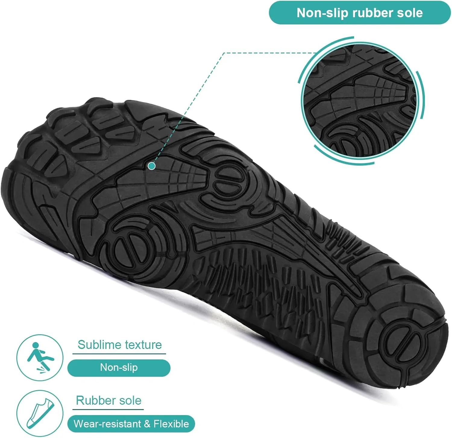 Hike Barefoot Shoes Womens Mens, Thick Barefoot Water Shoes Mens Women Non-Slip & Wide Toe Zero Drop Lightweight Minimalist Footwear for Workout Hiking Trail Running Causl
