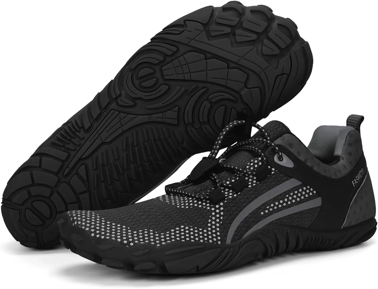 Hike Barefoot Shoes Womens Mens, Thick Barefoot Water Shoes Mens Women Non-Slip & Wide Toe Zero Drop Lightweight Minimalist Footwear for Workout Hiking Trail Running Causl