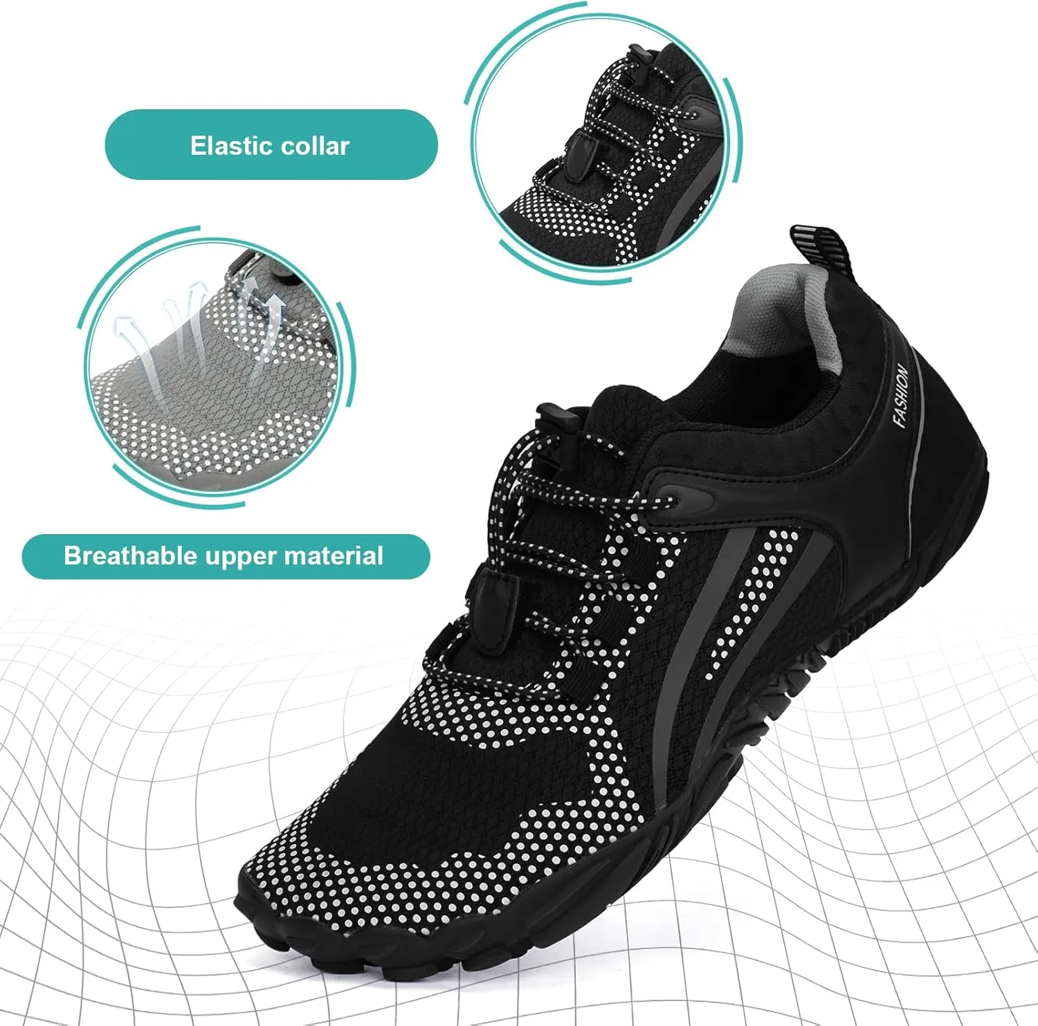 Hike Barefoot Shoes Womens Mens, Thick Barefoot Water Shoes Mens Women Non-Slip & Wide Toe Zero Drop Lightweight Minimalist Footwear for Workout Hiking Trail Running Causl