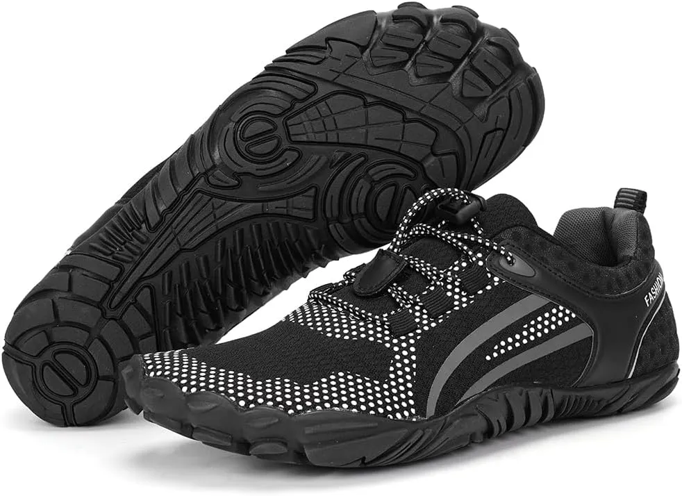 Hike Barefoot Shoes Womens Mens, Thick Barefoot Water Shoes Mens Women Non-Slip & Wide Toe Zero Drop Lightweight Minimalist Footwear for Workout Hiking Trail Running Causl
