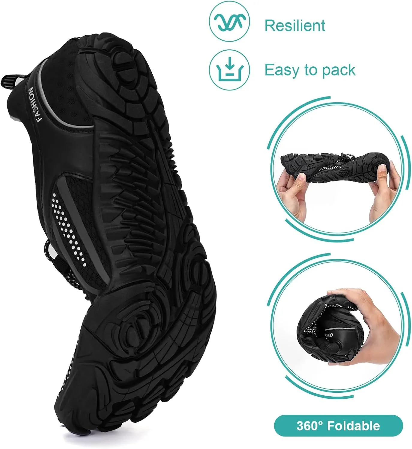 Hike Barefoot Shoes Womens Mens, Thick Barefoot Water Shoes Mens Women Non-Slip & Wide Toe Zero Drop Lightweight Minimalist Footwear for Workout Hiking Trail Running Causl
