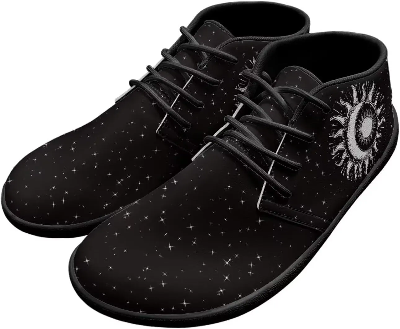 Howilath Galactic Starry Sky Barefoot Running Shoes for Men Low Zero Drop Sneaker Anti-Skid Casual Minimalist Shoes