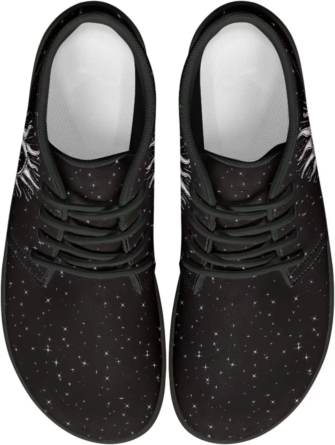 Howilath Galactic Starry Sky Barefoot Running Shoes for Men Low Zero Drop Sneaker Anti-Skid Casual Minimalist Shoes