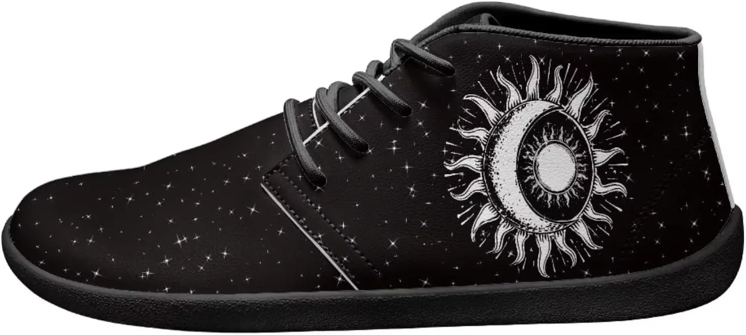 Howilath Galactic Starry Sky Barefoot Running Shoes for Men Low Zero Drop Sneaker Anti-Skid Casual Minimalist Shoes