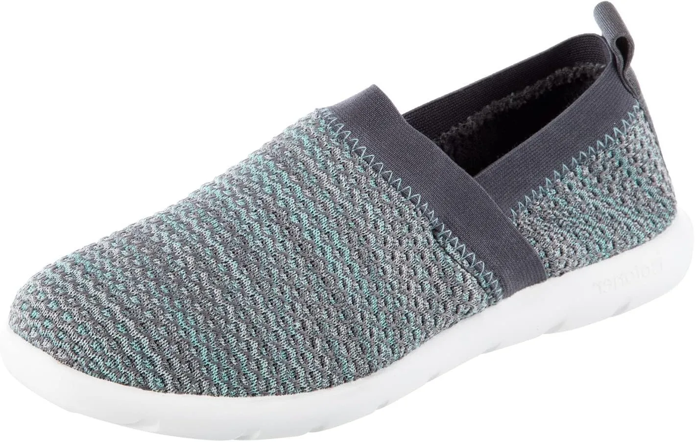 isotoner Women's Lightweight and Breathable Elastic Knit Slip-on Shoe Slipper