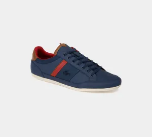 Lacoste Chaymon Leather & Suede 36CAM00102Q8 Trainers Navy/Brown UK 6-11