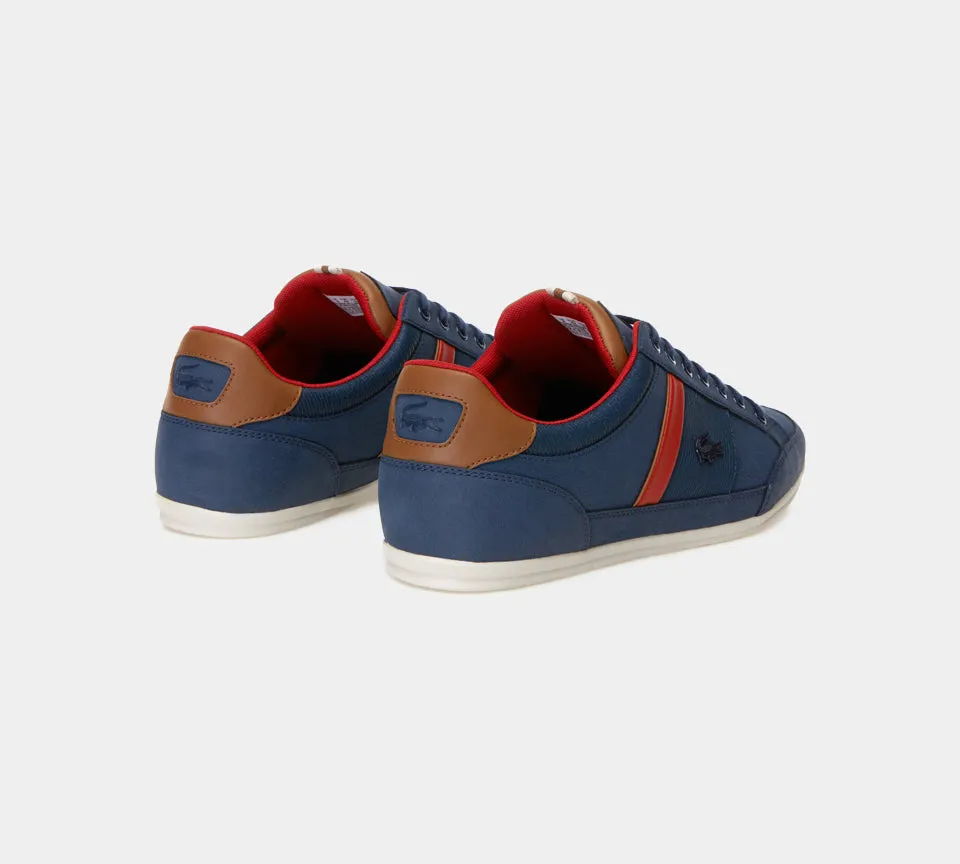 Lacoste Chaymon Leather & Suede 36CAM00102Q8 Trainers Navy/Brown UK 6-11