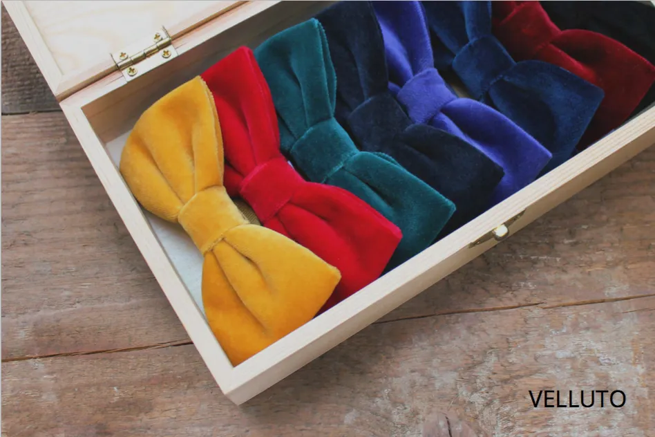 Made in Italy Velvet Papillon Bow Tie