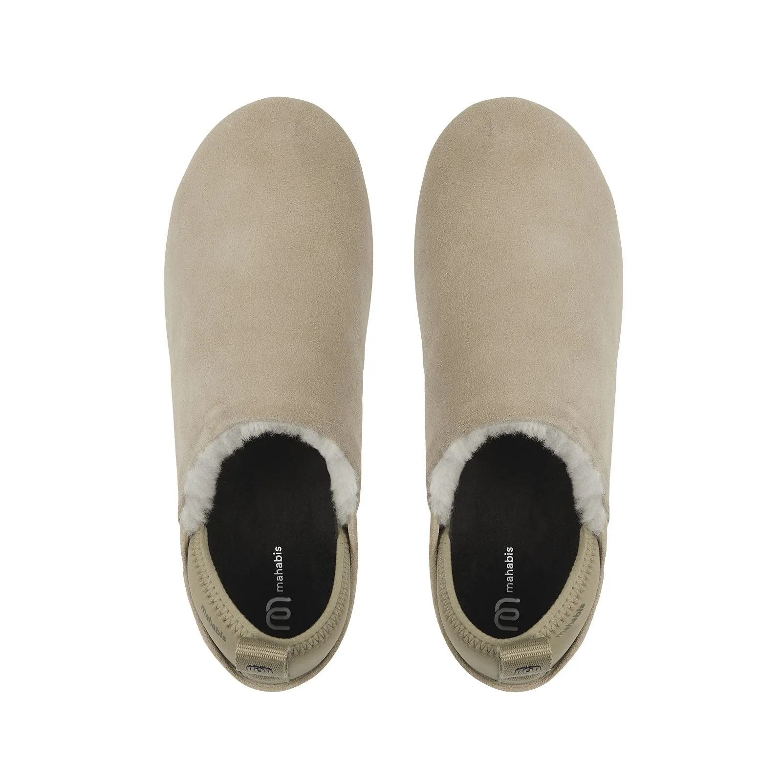 mahabis verbier in beige suede