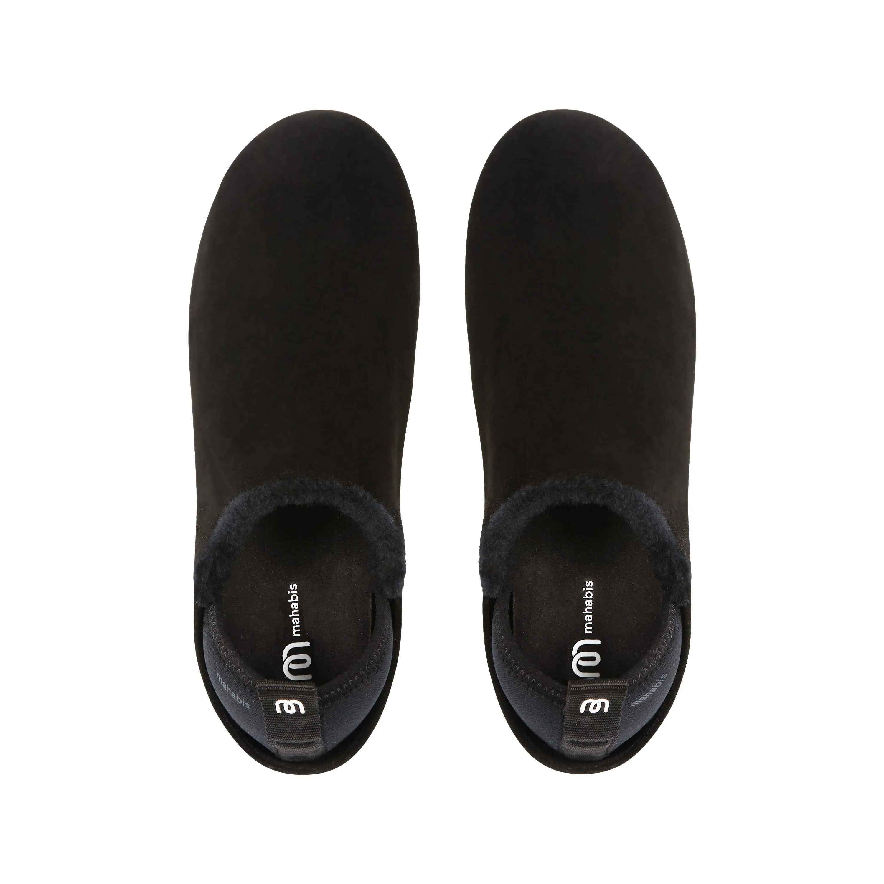 mahabis verbier in black suede