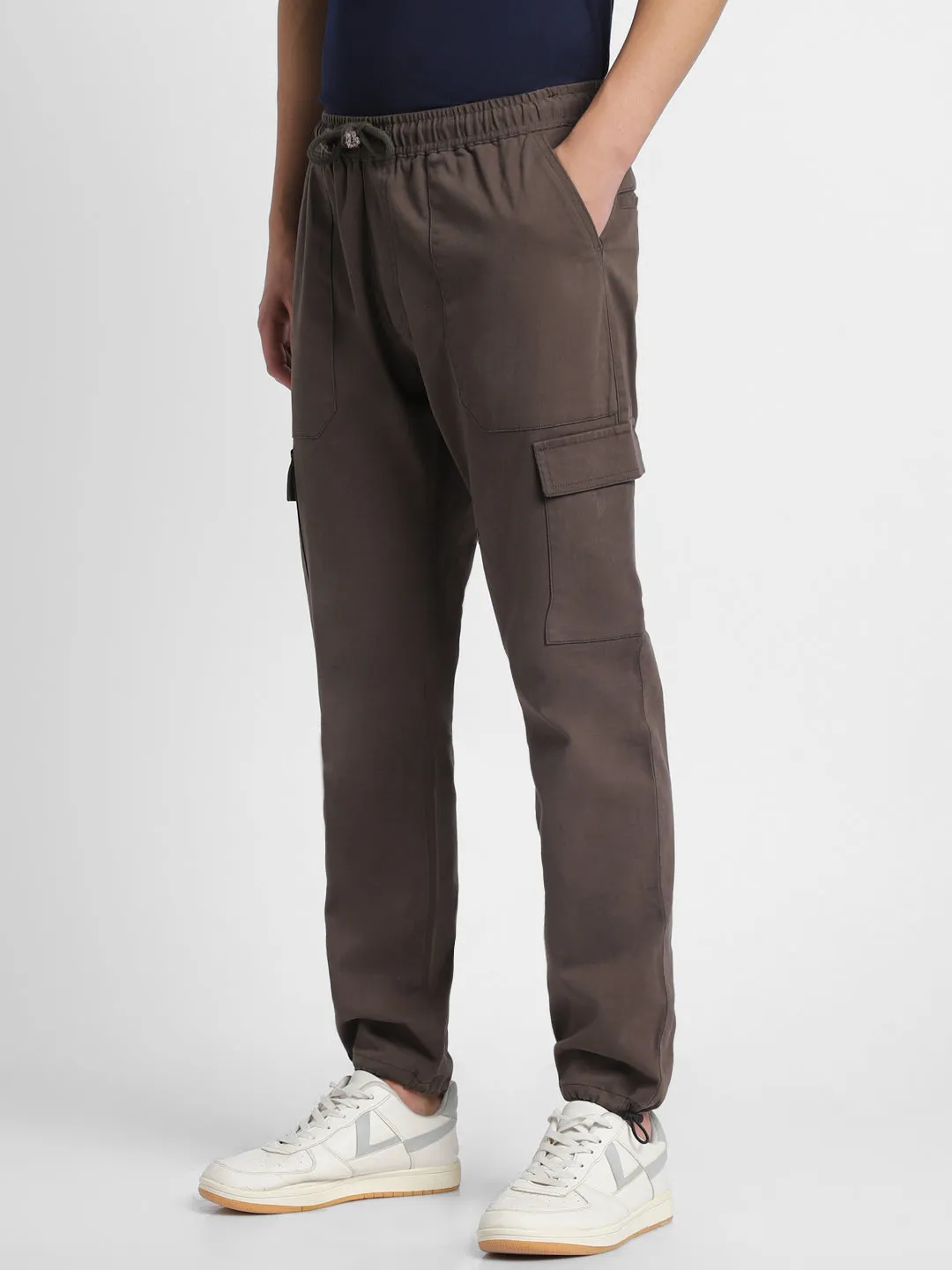 Mens's Graphite Grey Solid Cargo Jogger