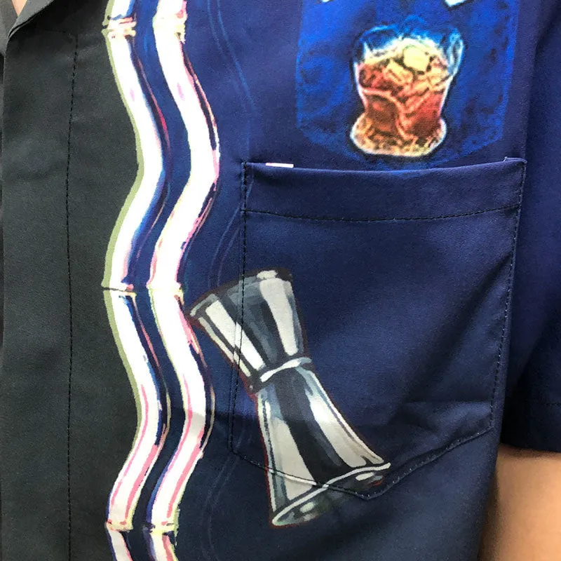 Midsummer Navy Hawaiian Shirt