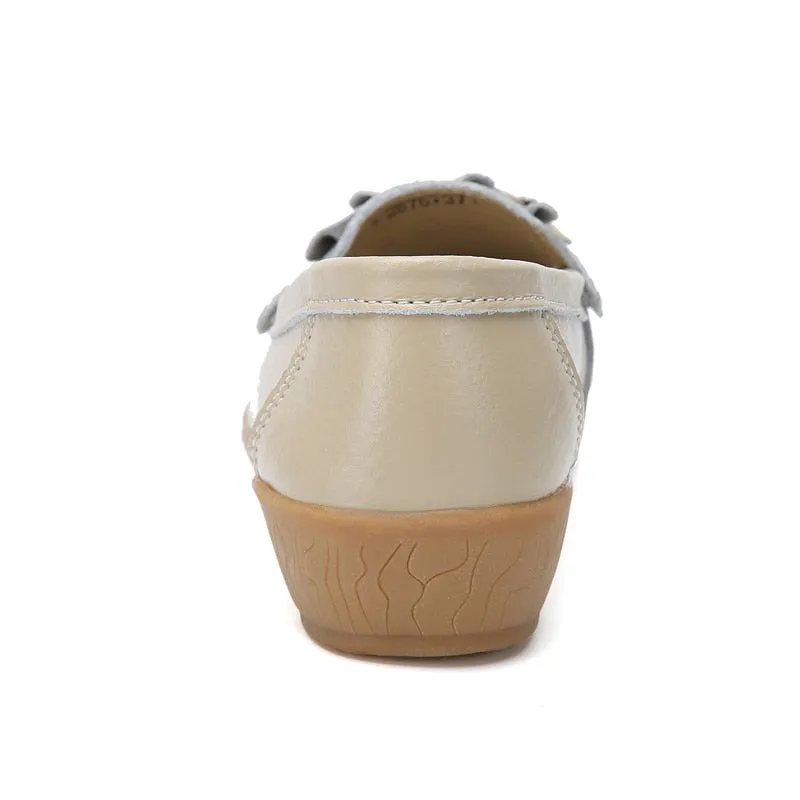 Mocassim Feminino Couro Antideslizamento