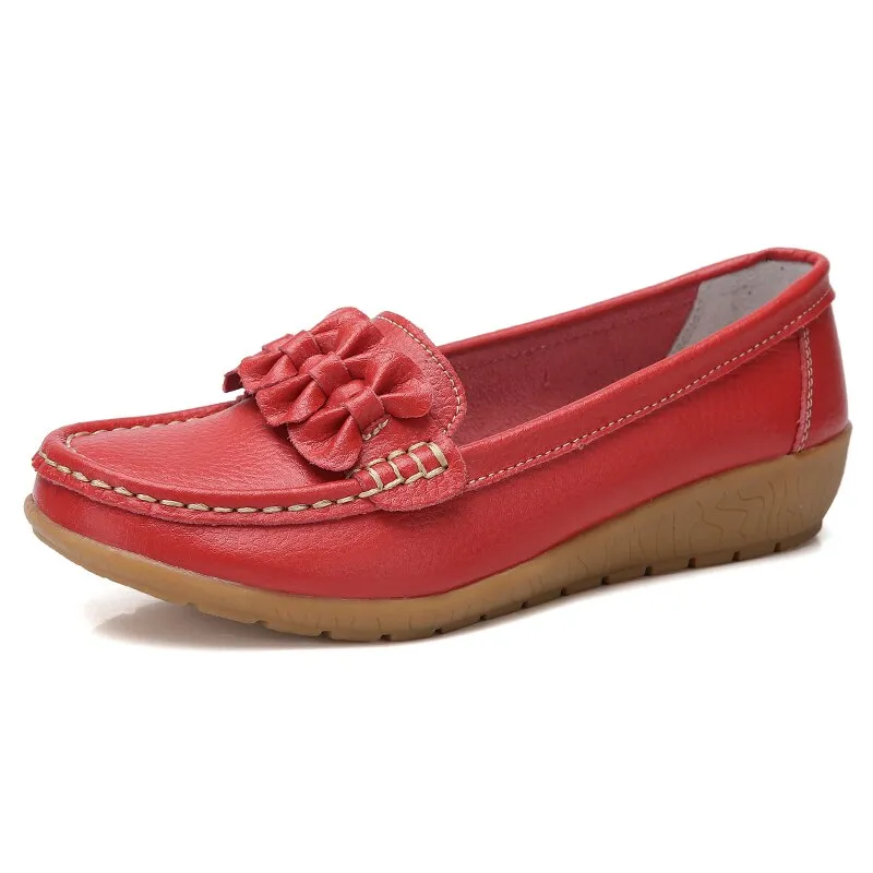 Mocassim Feminino Couro Antideslizamento