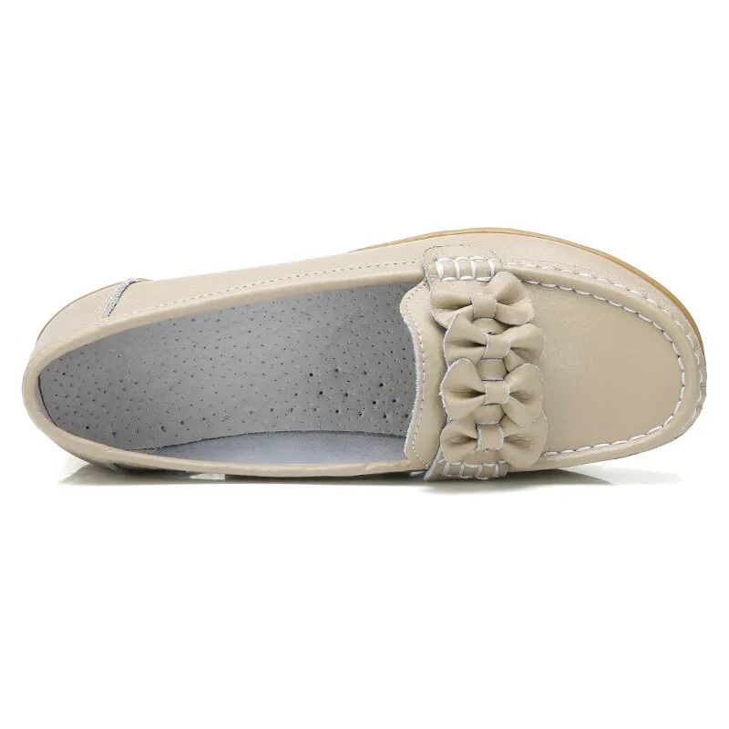 Mocassim Feminino Couro Antideslizamento