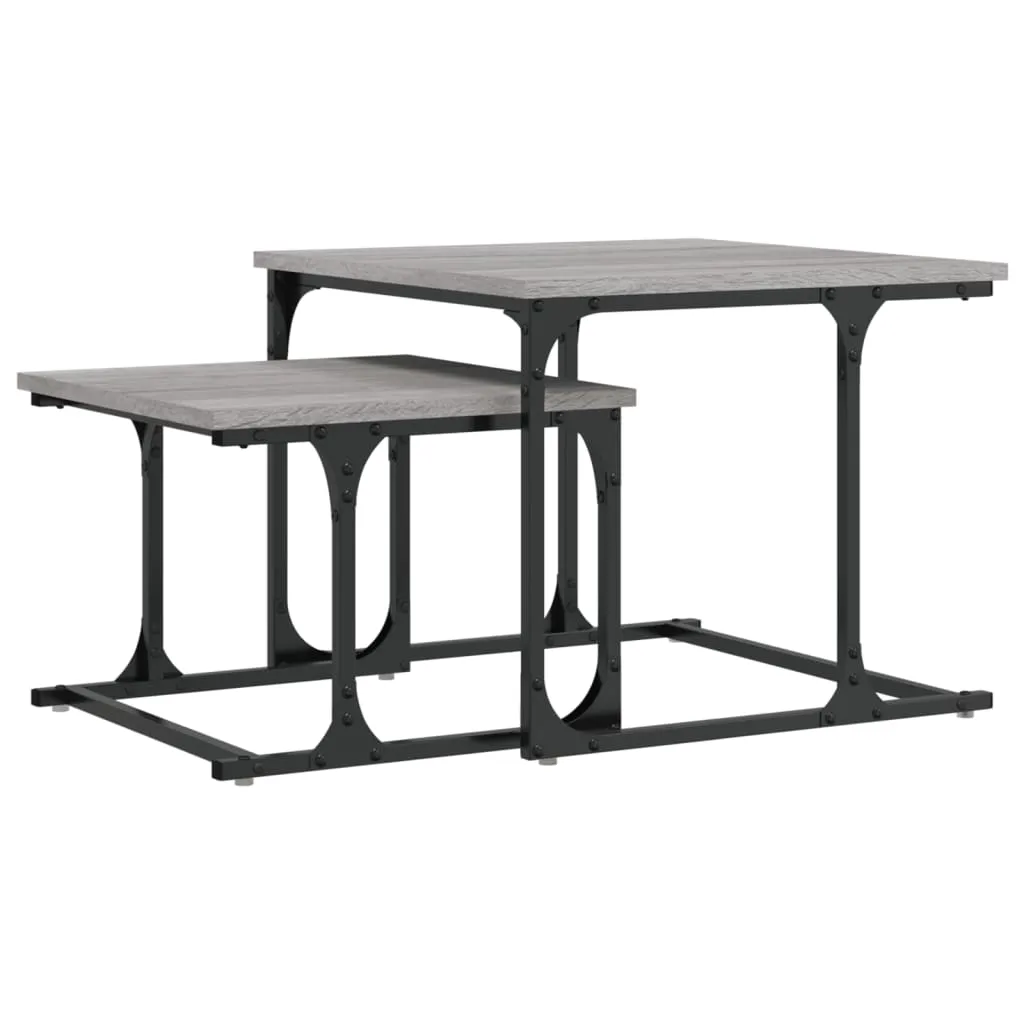 Nesting Coffee Table 2 pcs Grey Sonoma Engineered Wood