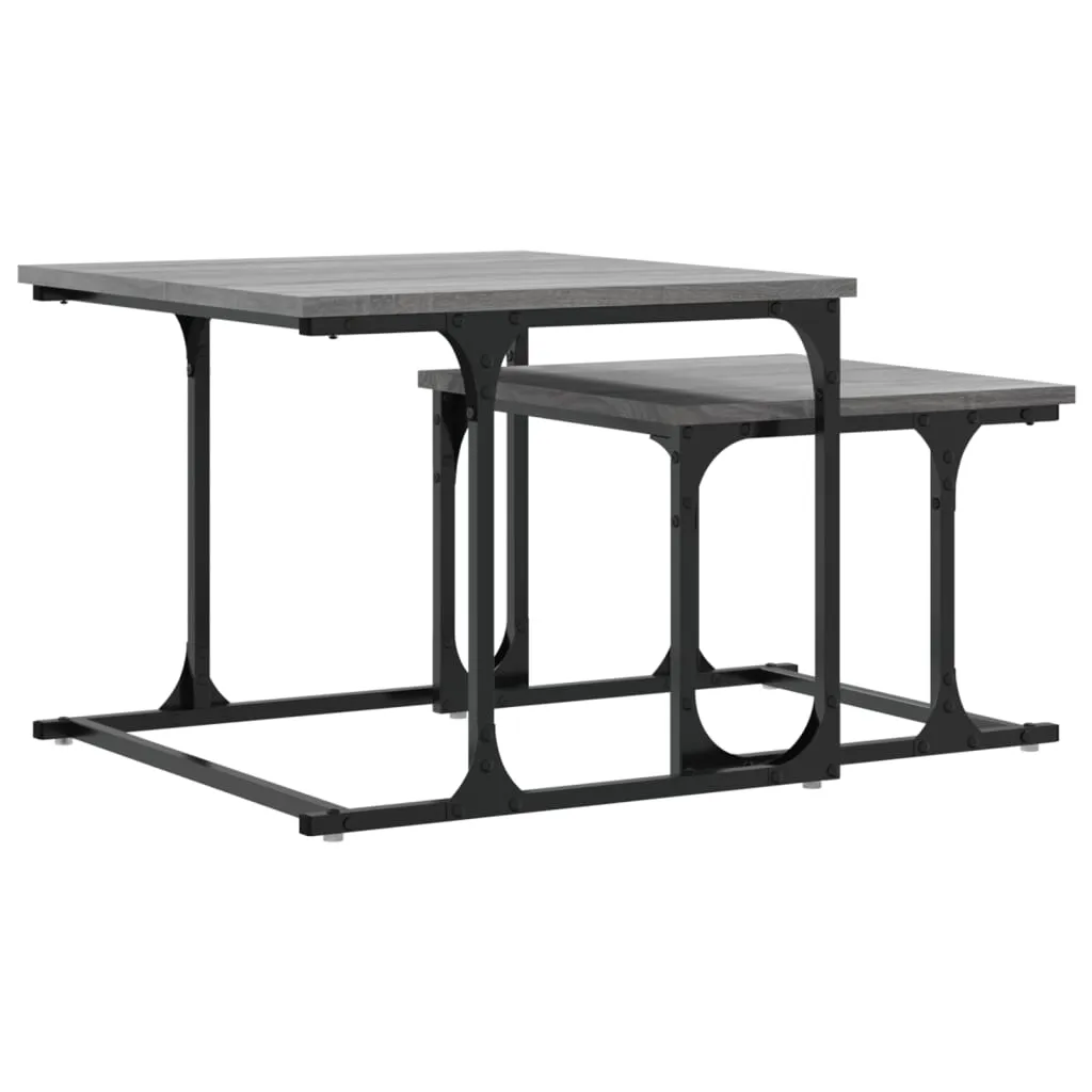 Nesting Coffee Table 2 pcs Grey Sonoma Engineered Wood