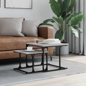 Nesting Coffee Table 2 pcs Grey Sonoma Engineered Wood