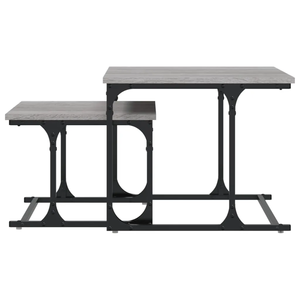 Nesting Coffee Table 2 pcs Grey Sonoma Engineered Wood