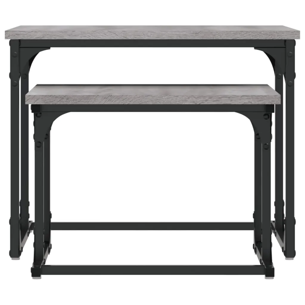 Nesting Coffee Table 2 pcs Grey Sonoma Engineered Wood