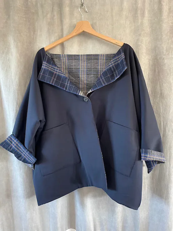 New Castello jkt reversible tartan