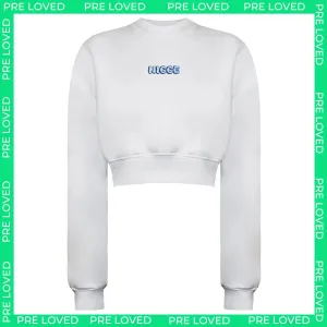 Nicce Anta Womens White Cropped Sweater - Marks