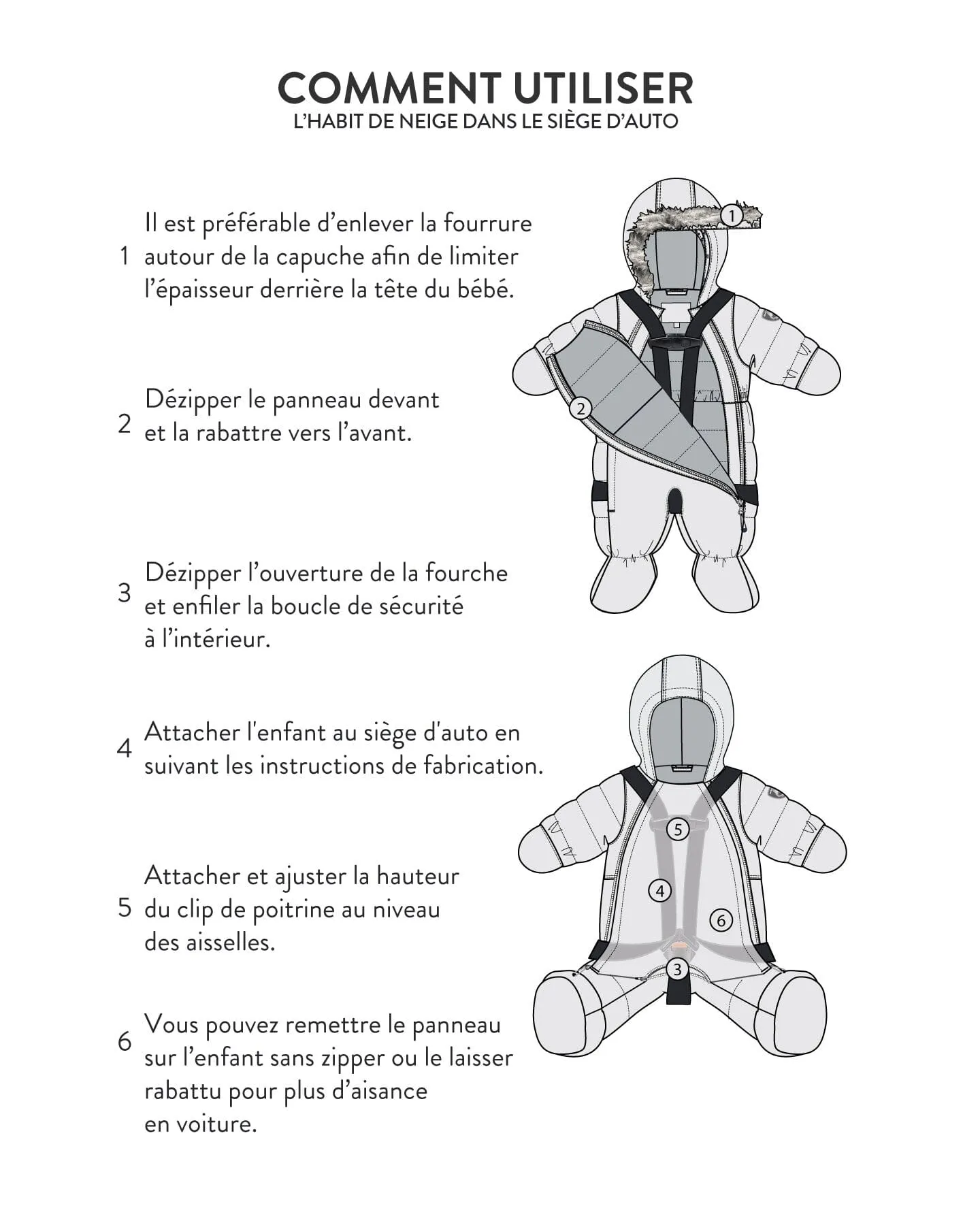 One Piece Baby Snowsuit Pink Bears Designed For Car Seat